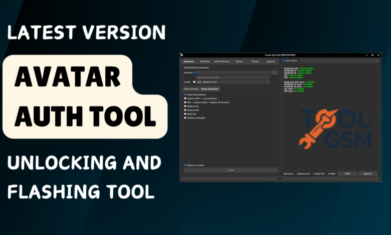 Avatar auth tool unlocking and flashing tool